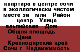 квартира в центре сочи в эколлогически чистом месте за 1 млн › Район ­ центр › Улица ­ альпийская › Дом ­ 70 › Общая площадь ­ 18 › Цена ­ 1 090 000 - Краснодарский край, Сочи г. Недвижимость » Квартиры продажа   . Краснодарский край,Сочи г.